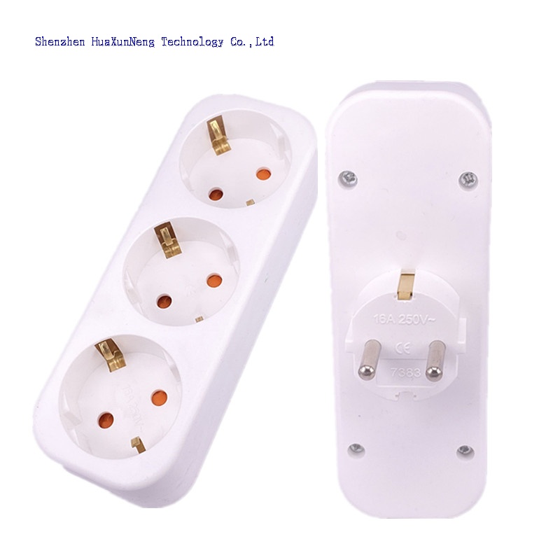 European Conversion Plug 1 TO 2 1to 3 1 t 4 Way Socket Adapter EU Standard Power Adapter Socket 16A Travel Plug Extended socket