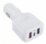 portable 2 Ports usb 5V 2.1A+5v 1A type-C Car Charger for mobile phones